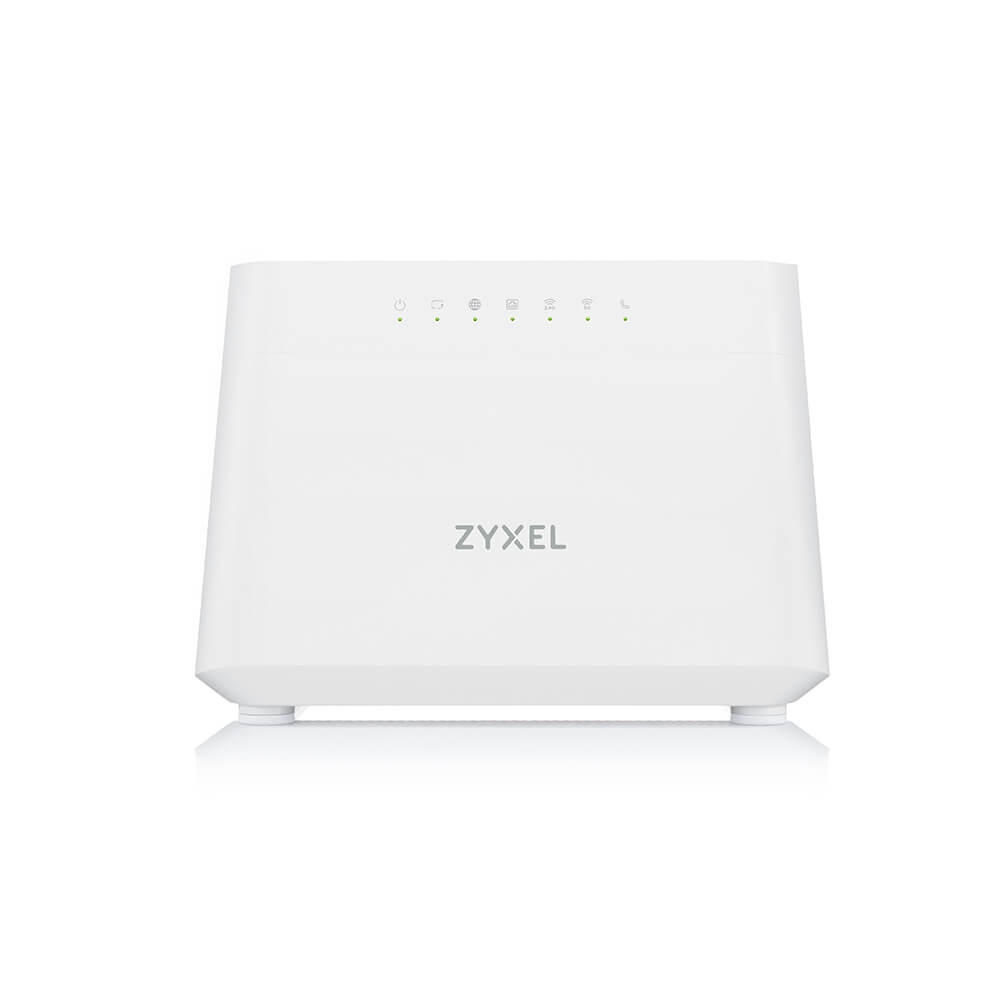 ZyXEL WiFi 6 AX1800 VDSL2 IAD 5-port Super Vectoring Gateway (upto 35B) and USB with Easy Mesh Support + Lanberg patch cord CAT.6 FTP 3m, red