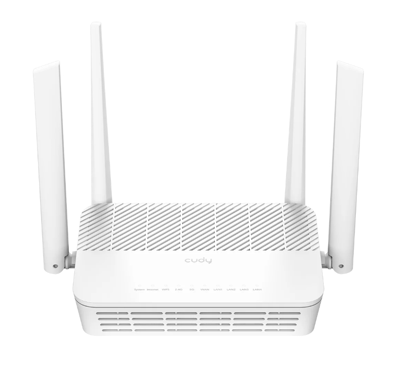 Cudy WR3000S AX3000 Gigabit Wi-Fi 6 Mesh Router 2402Mbps at 5GHz + 574Mbps at 2.4GHz, 5 x 10/100/1000Mbps Ports