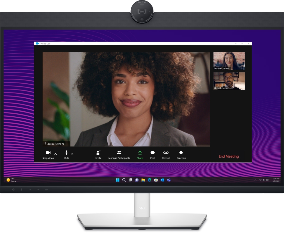 Dell P2724DEB, 27.0" Video Conferencing AG, IPS, 5ms, 1000:1, 350 cd/m2, QHD (2560x1440), 99% sRGB, Webcam, 2x5W speakers, Microphone, USB-C up to 90W PD, USB 3.2, HDMI, DP, RJ45, Height, Swivel, Tilt, Pivot, Black
