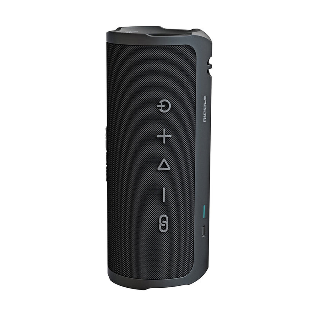 HiFuture Ripple Black, 2-Way Speaker System, 20W*1+10W*1, IPX7 Waterproof, Up to 12 Hours Playtime, Bluetooth 5.3, Pair to Play (TWS Mode)