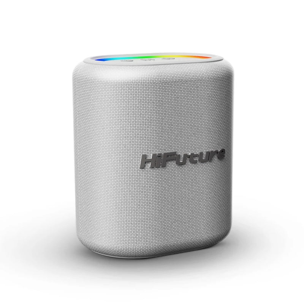 HiFuture Vocalist100 Silver, 20W Output, Karaoke Enable, Two Wireless Microphone, 4000mAh Battery (Support Power Bank), RGB Lighting, Pair to Play (TWS Mode), Bluetooth 5.3