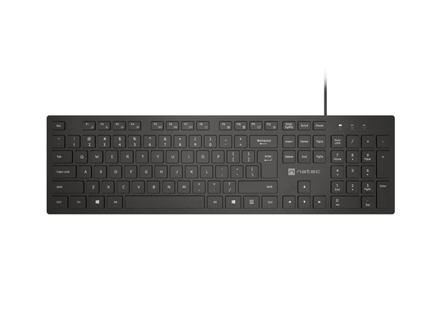 Natec Keyboard Herring US, Black, Slim